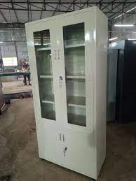 Mild Steel Glass Door Storage Cabinet