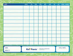 Chore Schedule Printable Chore Chart Kid Pointz