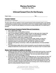 informed consent form for surgery