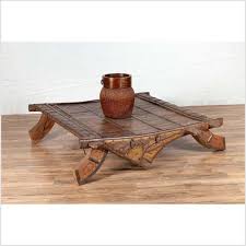 Antique Indian Rustic Wooden Ox Cart