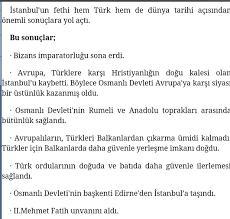 İstanbulun fethinin nedenleri,sebep ve sonuçları lütfen ? - Eodev.com