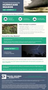 Travel insurance benefits are underwritten by arch insurance company, with administrative offices in jersey city, nj (naic #11150), under policy form series ltp 2013 and applicable amendatory endorsements. Infographic Travel Protection For Hurricane Season