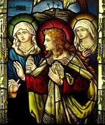 Antique Religious Stained Glass Window