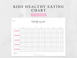 kids healthy eating chart a4 a5