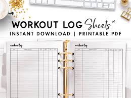 free printable workout log sheets pdf