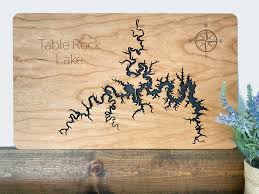 table rock lake wall map wooden