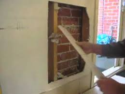 If you have screws, dig the drywall compound from their heads with a utility knife and turn them in tight with a screwdriver. Large Plaster Hole To Wall Repair Tip Part One Youtube