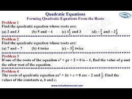 Quadratic Equations Forming Quadratic