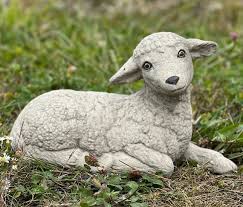 Baby Sheep Statue Concrete Sheep