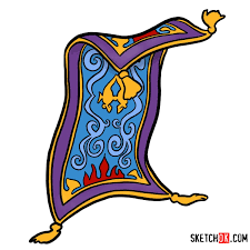 how to draw the magic carpet from