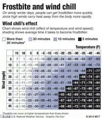 Wind Chill Chart Survival Magazine Homestead Survival