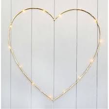 Wire Heart With Led 41x41cm Wedding