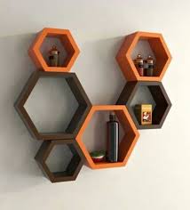 Hexagon Shape Set Of 6 Floating Wall