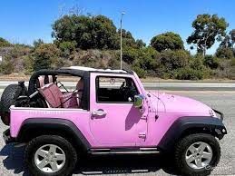 Pink White Jeep Wrangler 2016