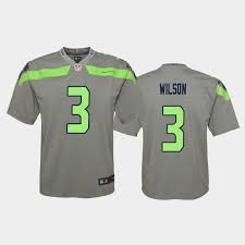 Youth Russell Wilson Jersey Seahawks Gray Inverted Game