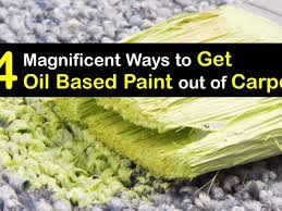 get oil based paint out of carpet