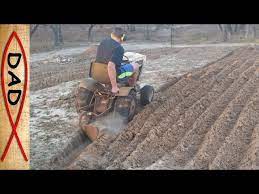 Plowing Garden With Sears Super Ss 12