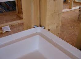 Tiles/tub surrounds commonly extend beyond the tub, to prevent this exact problem. Sterling Ensemble Installation Kohler