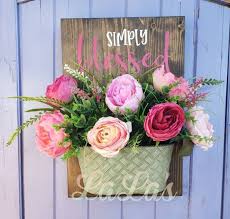 Simply Blessed Wood Sign With Flowers