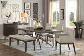 Sunset trading shades of gray 7 piece dining table set. Ibiza Dining Table 5581 84 In Ash Light Gray By Homelegance