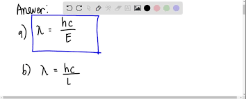 Solved The Equation For Photon Energy