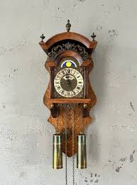 Vintage Wall Clock Dutch Phase Moon