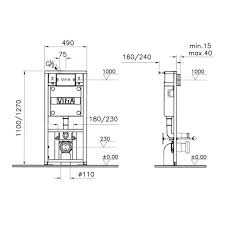 vitra front operated wall hung toilet