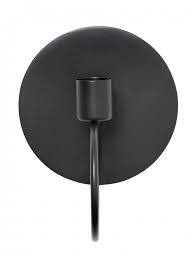 Featuring a round shape and its body is made completely of black marble, which makes the entire design more elegant and luxurious. Circle Wall Candle Holder Black Nordal Eu
