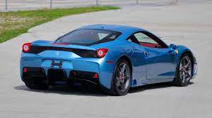 The 458 replaced the f430, and was first officially unveiled at the 2009 frankfurt motor show. 2015 Ferrari 458 Speciale S99 Monterey 2018