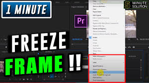 to freeze frame in premiere pro 2022