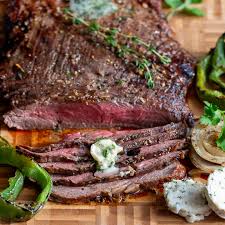 marinated grilled flank steaks