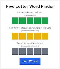 five letter word finder for wordle