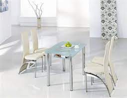 compact small glass dining table