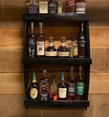 Bourbon Barrel Cabinet Bar Shelves