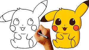 how to draw chibi pikachu pokemon