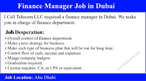 What requirements are there to become a financial manager? Finance Manager Job In Dubai Highlyjobs
