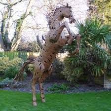 outdoor horse sculptures horse garden