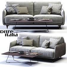 ditre italia elliot 2 er maxi sofa 3d model