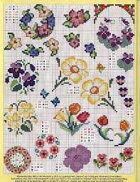 Flowers cross stitch — contains tulips, clematis, and blossoming flowers. Flowers Of Different Sizes Cross Stitch Pattern Free Cross Stitch Patterns Crochet Knitting Am Cross Stitch Necklace Floral Cross Stitch Cross Stitch Flowers