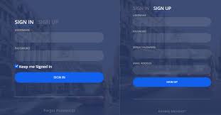 login and registration form in html and