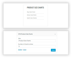 Product Size Charts Plugin For Woocommerce