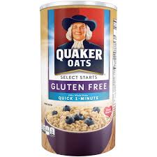 quaker quick 1 minute oats gluten
