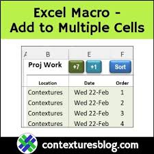 excel macro to increase amount in