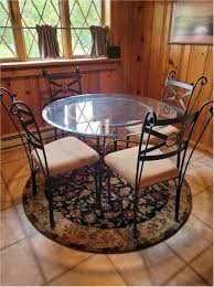 Circular Glass Table And 4 Chairs