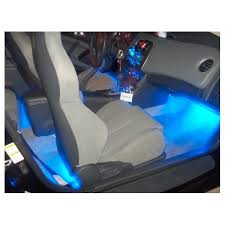 Interior Led Car Lights Blue 4 Piece Flexible Strip Lights Inside Vehicle