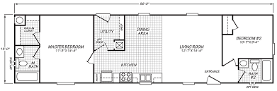 An apartment with bedrooms with en suite baths and closets. Single Wide Mobile Home Floor Plans Factory Select Homes