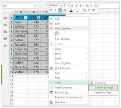 how to convert range to table or vice