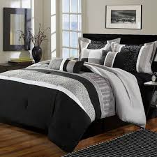 Queen King Size Bed White Black Gray