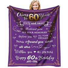 60th birthday gifts for women blanket