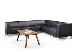modular faux leather reception sofa